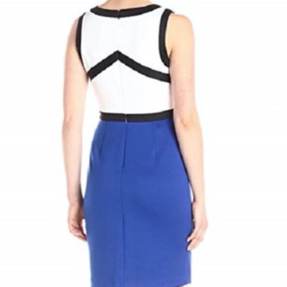CALVIN KLEIN Colorblock Sheath Dress/Size 4 - Picture 2 of 9